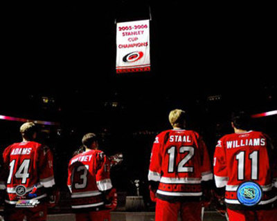 2006 - 2007 Hurricanes Stanley Cup Banner Raising Photo