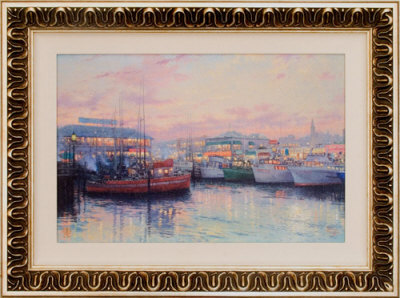 Fisherman's Wharf Framed Canvas Print