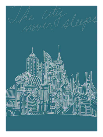 The City Never Sleeps Kunstdruck