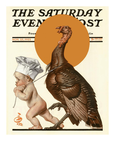 Baby Chef and Turkey, c.1922 Giclee Print