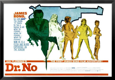 James Bond Dr. No Framed Poster