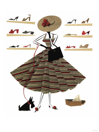 Strip Dress Giclee Print