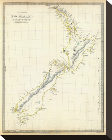 New Zealand, c.1838 Stretched Canvas Print