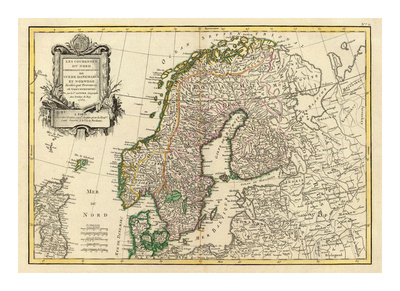 Suede, Danemarck et Norwege, c.1762 Giclee Print