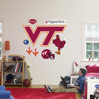 VIRGINIA TECH LOGO FATHEAD WALL CLING