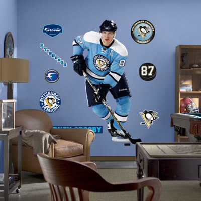 SIDNEY CROSBY THROWBACK JERSEY FATHEAD WALL POSTER