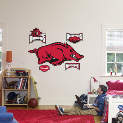 ARKANSAS RAZERBACKS LOGO FATHEAD WALL CLING