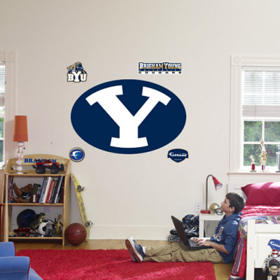 BYU COUGARS LOGO FATHEAD WALL CLING