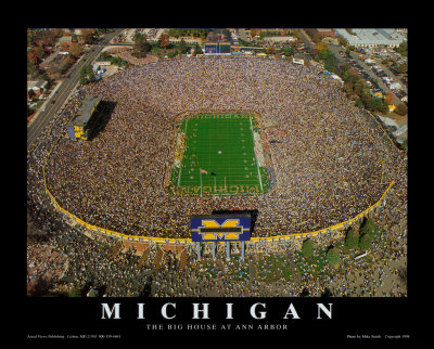 Michigan, The Big House at Anna Arbor Art Print