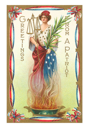 Greetings from a Patriot, Columbia Art Print