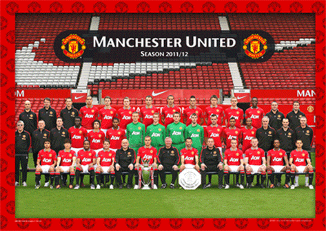 Manchester United Wallpaper Ronaldo on Manchester United Team 2011 2012 3 Dimensional Poster 26 X