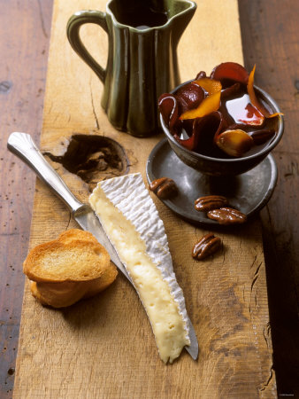 Mature Brie Cheese with Pickled Beetroot & Pecan Nuts Photographic Print