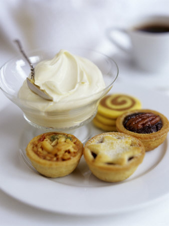 English Christmas Baking and a Bowl of Brandy Cream Photographic Print