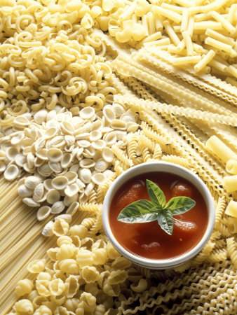 Pasta Still Life with Tomato Sauce Photographic Print