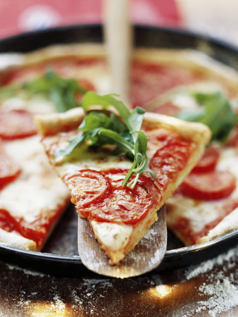 Pizza with Tomatoes and Rocket Photographic Print
