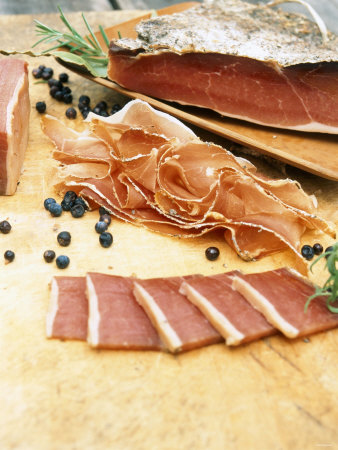 South Tyrolean Speck (Bacon) with Juniper Berries & Herbs Photographic Print