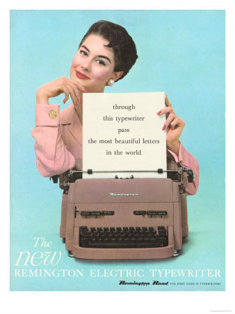 Remington, Typewriters, UK, 1950 Giclee Print