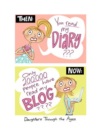 Diary and Blog Giclee Print