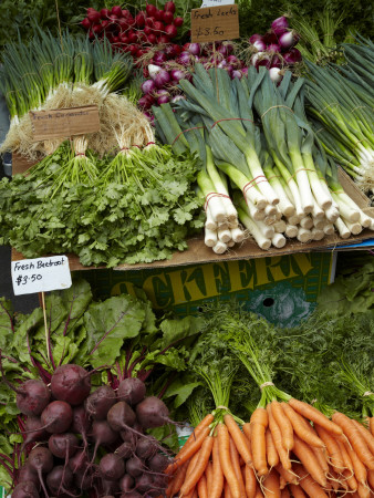 Vegetable Stall at Saturday Market, Salamanca Place, Hobart, Tasmania, Australia Photographic Print