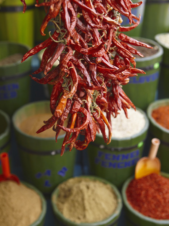 Chillies in Spice Market, Istanbul, Turkey, Europe Photographic Print