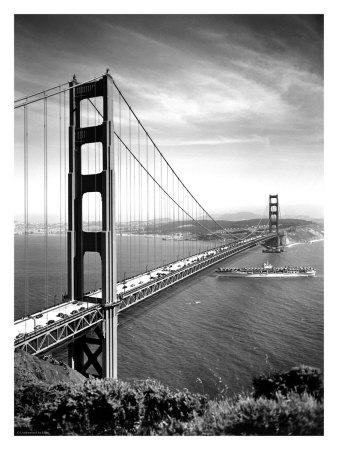 san francisco golden gate bridge black and white. San Francisco, Golden Gate