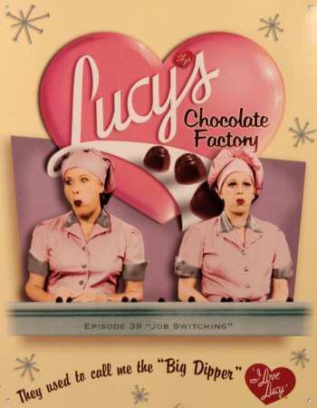 i love lucy heart logo. TIN SIGN I Love Lucy Opening