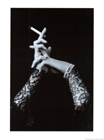 Woman's Hands Holding Cigarette Art Print