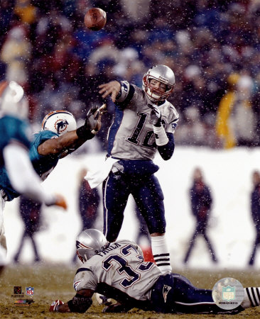 tom brady patriots snow. Tom Brady - Passing in Snow