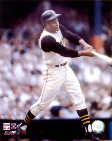 Roberto Clemente - Batting Action Photo!