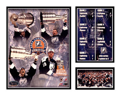 Tampa Bay Lightning - 2004 Stanley Cup Champs Matted Print