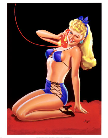 pin up photos. Pin-up Girl Print by Peter