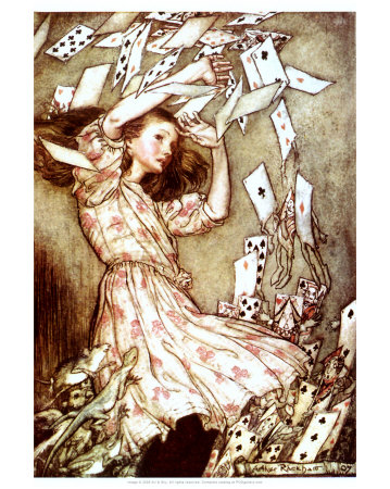 alice in wonderland cartoon cards. Alice and the Pack of Cards