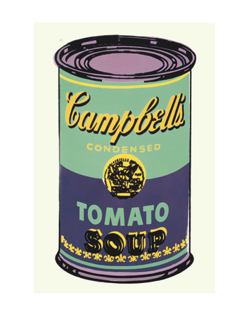 Campbell's Soup Can 1965 Green and Purple Art Print