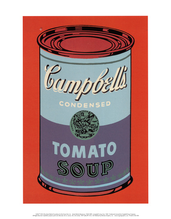 Campbell's Soup Can 1965 Blue and Purple Art Print