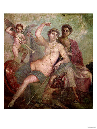 Mars and Venus from the House of Mars and Venus (Casa De Marte E Venere) Pompeii (Wall Painting) Giclee Print