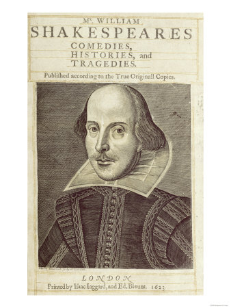 Titlepage of "Mr. William Shakespeares Comedies, Histories and Tragedies" 