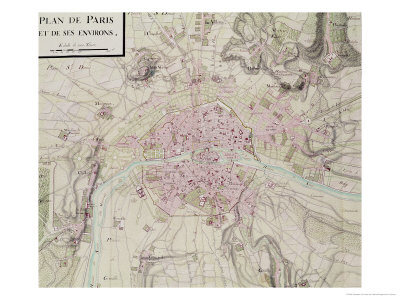 Map of Paris and Its Surroundings, from 