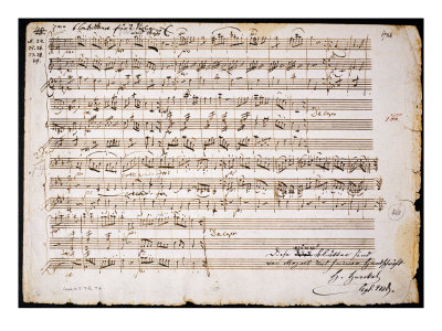 Mozart, Sheet Music: Six Contre Danses Giclee Print