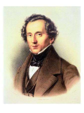 Portrait of Felix Mendelssohn Giclee Print by Friedrich Jentzen