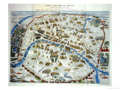map of paris monuments