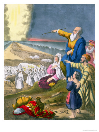 Parting Of Red Sea. Moses Parting the Red Sea,