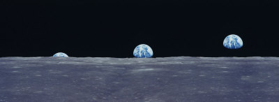 Earth Viewed from the Moon Photographic Print by  Panoramic Images