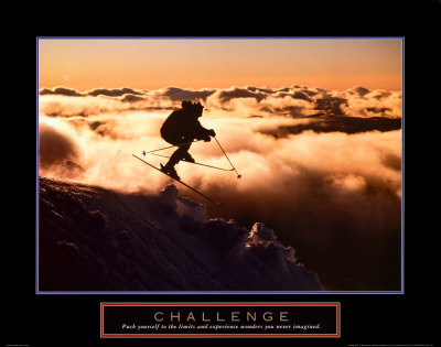 Challenge: Skier in Clouds Art