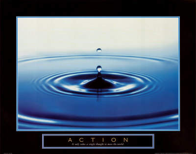 water drop. Action: Drop of Water Art at