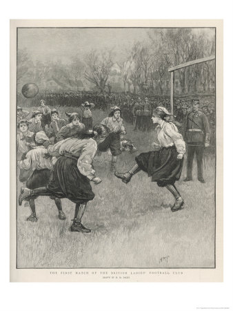 The First Match of the British Ladies' Football Club Giclee Print by H.m. Paget