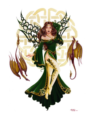 Celtic Faery of Spring Stampa giclée