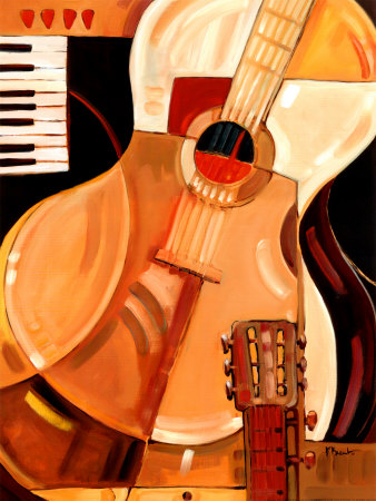 abstract artwork pictures. Abstract Guitar Art Print