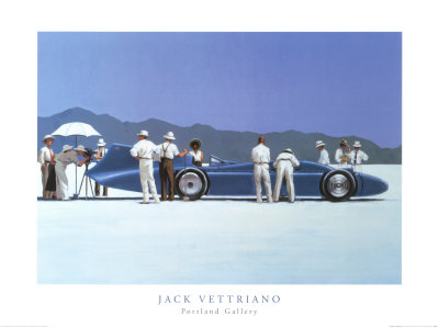 Bluebird en Bonneville Lámina