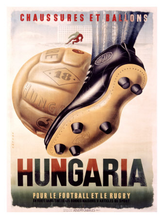 Hungaria Soccer Shoes Giclee Print