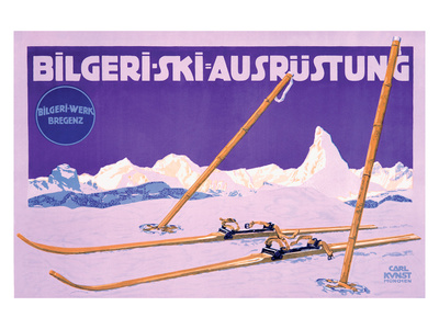 Bilgeri, Ski Ausrustung Giclee Print by Carl Kunst